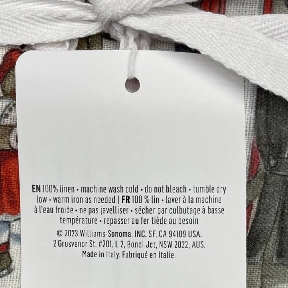 Williams Sonoma Town Square Linen Tablecloth - napkins listed separately